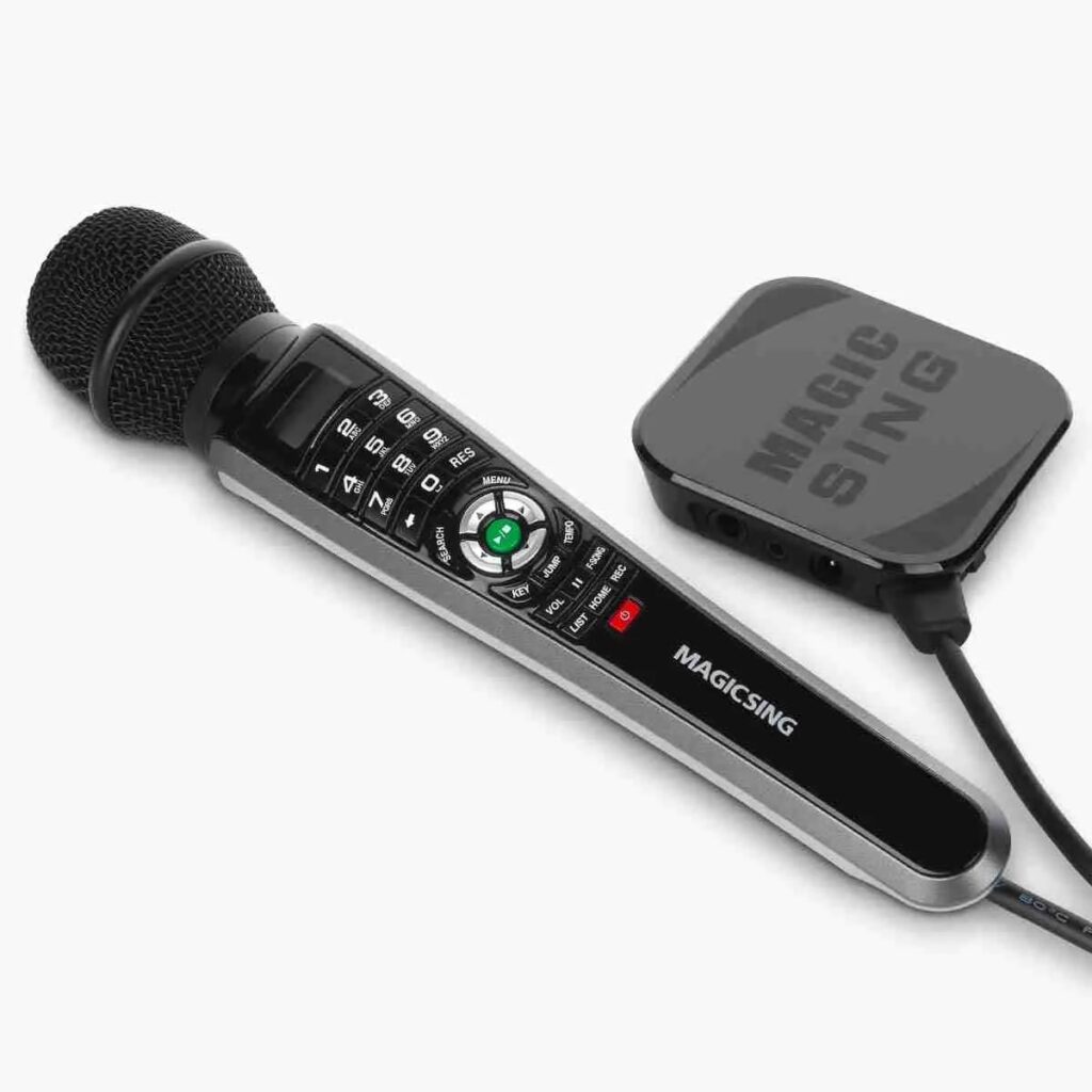 Magic Sing ET30K wireless karaoke microphone and main unit